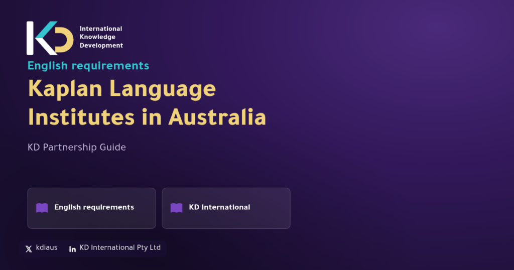 Kaplan Language Institutes in Australia: KD Partnership Guide